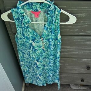 Lilly Pulitzer ruffle collar Etta